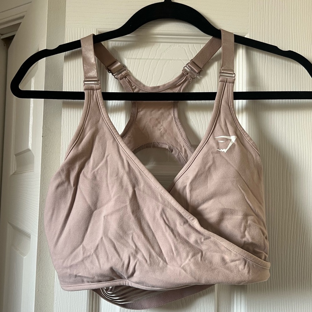 Tan Gymshark Sports bra